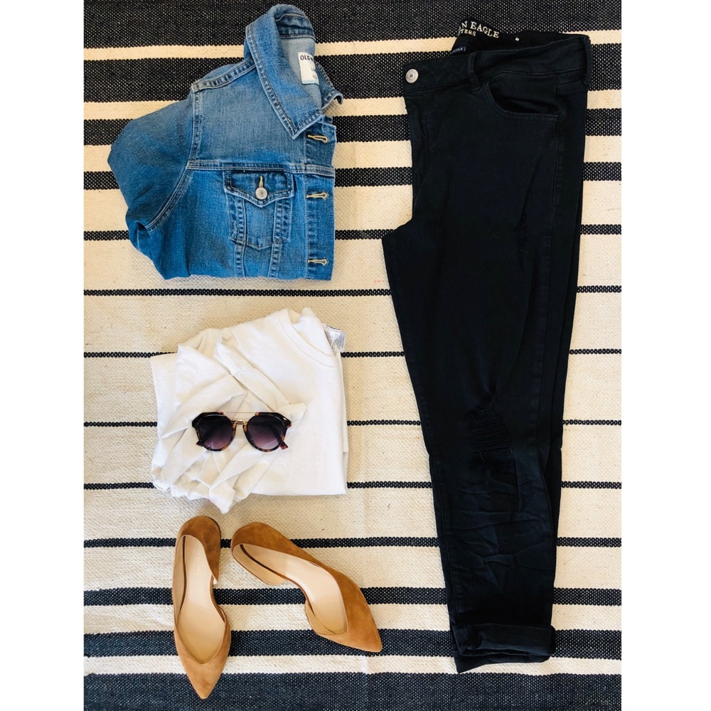 AE Super Stretch X Distressed Black Jegging